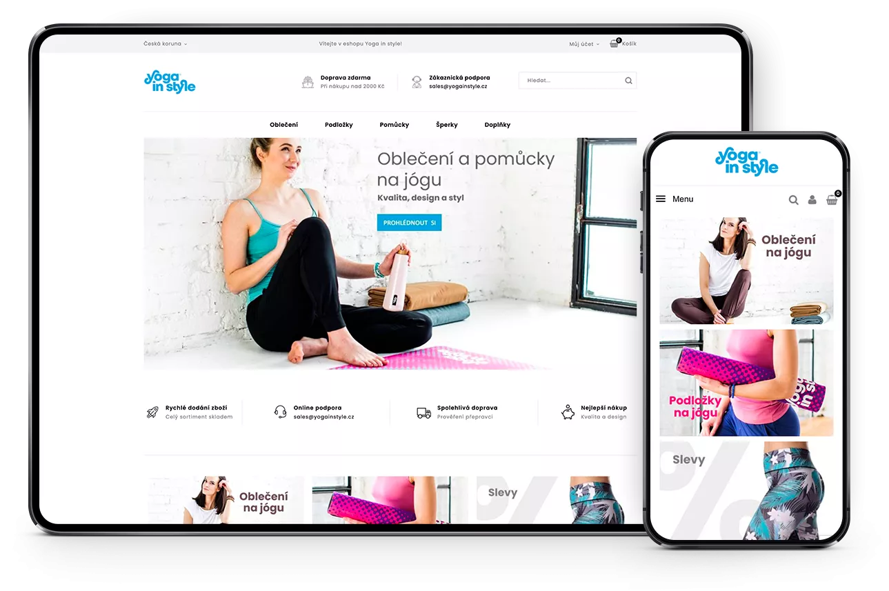 Web7 vytvořil e-shop Yoga in style